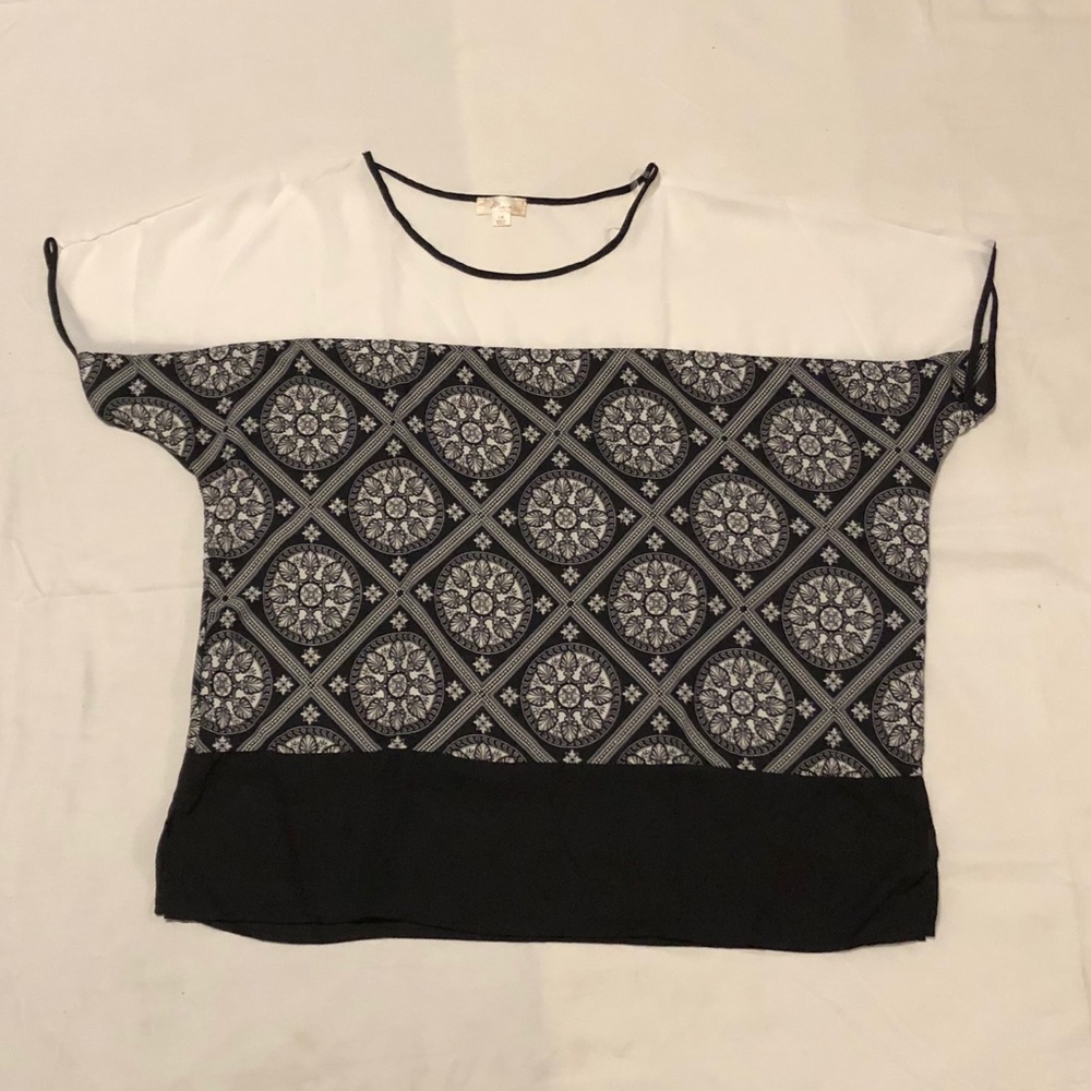 Black and white blouse